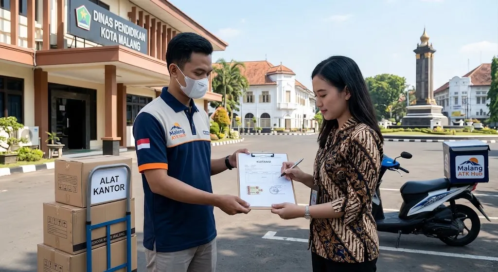 Vendor Alat Kantor Malang Kuitansi Bermaterei Resmi