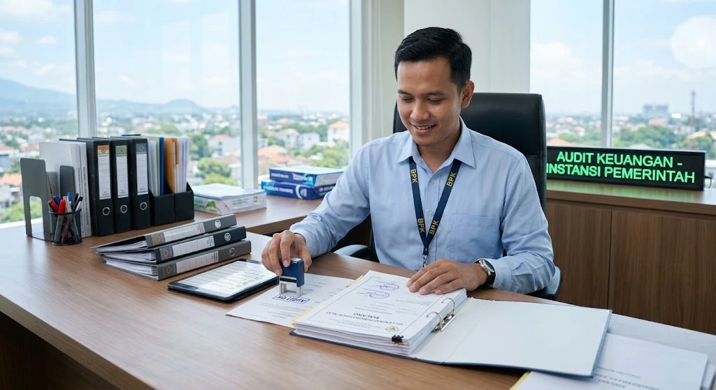 Kelengkapan dokumen SPJ dari vendor alat kantor untuk audit instansi