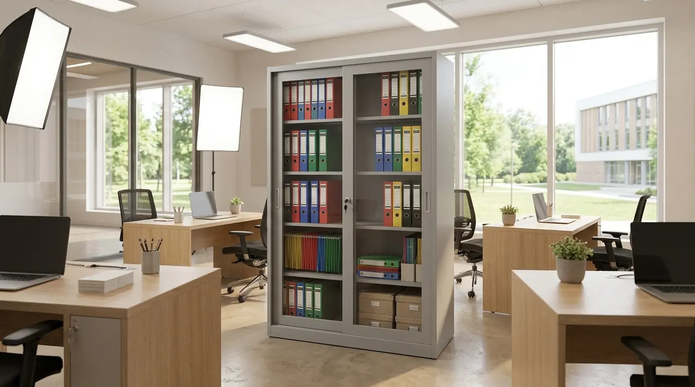 Lemari Arsip Besi Sliding Door